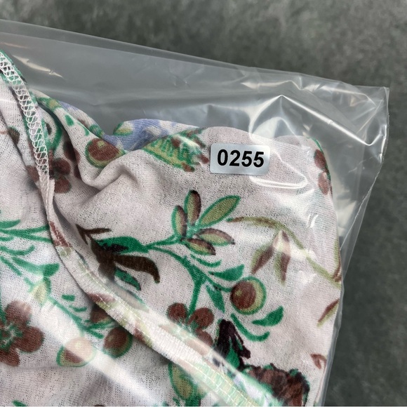 Free People Isabelle Floral Tunic Top Medium Baggy Oversized Flowy Peasant Boho - Picture 16 of 16